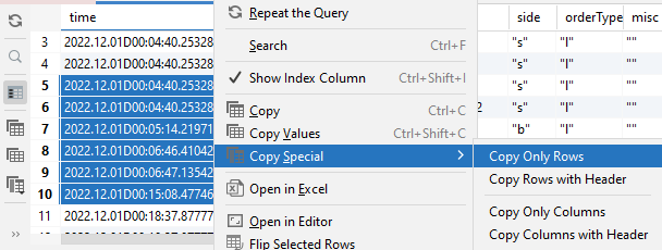 tablesCopyValues