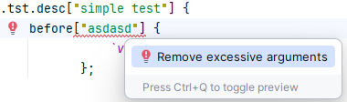 Arguments count validation