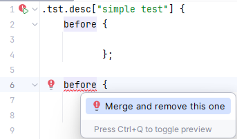 Merging before/after